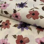  Pamutvászon VISCOSE Flowers offwhite digital print
