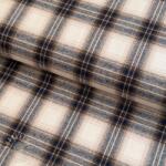  Pamutvászon YARN DYED BRUSHED Check Tim beige