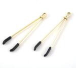 Passion Labs Nipple Clamps, Metal, Gold