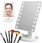 Soulima Kozmetikai Tükör, megvilágított LED, fehér, forgatható, 16 LED (L22066)