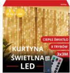doUp Fényfüggöny 3x3m Jégcsap 300LED Fényfüzér (KURTYNA ŚWIETLNA GIRLANDA LED LAMPKI 3X3M)