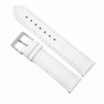 HCraft Curea Ceas „Pure White 7A1-W - Piele Naturală cu Cusătură Asortată (12mm - 22mm) (7A1 A)