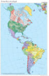 Stiefel Észak- és Dél-Amerika politikai térképe (angol) (47601-XL)
