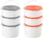  2+1-es ételhordó szett - világos szürke