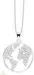 Silvertrends NANA KAY silver trends ezüst Föld világtérkép nyakék - ST1798