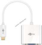 Goobay USB-C VGA adapter 0, 2m fehér USB 3.1 Full HD 1080p 60 Hz
