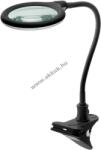 Goobay LED csíptetős nagyítólámpa 6W 480lm 100mm üveglencse 1, 75x 3dioptria fekete