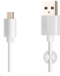 FIXED Cablu de date și încărcare fix, USB-A -> USB-C, 20 W, lungime 2 m, alb (FIXD-UC2M-WH)