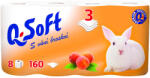 Q-SOFT Hartie igienica Q-SOFT 3vrs. 160 bucăți de 8 rulouri de piersici (194516)