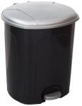 Welora Szemeteskuka, Welora, műanyag, tetővel, űrtartalom 50L, fekete-ezüst (JM1177481)