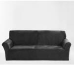  Kanapéhuzat Velour, Elasztán, 190-230 cm, Fekete (186905334)