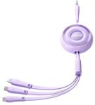 JOYROOM 3 az 1-ben Colorful Series USB-A - USB-C / iPhone Lightning / microUSB visszahúzható kábel 1 méteres lila (057953)