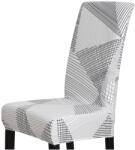 Meble OdNowa Világos szürke fehér székhuzat geometrikus mintával (convivum_5905080702316)