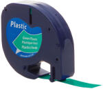 AIMO Etichete din plastic compatibile DYMO LetraTag 12 mm verde pentru organizare acasa si identificare rapida S0721640 (A91204)