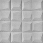 HCS deco 3D öntapadós, fali, kockák, műbőr kockák, 2 darab, szürke (LEA601)