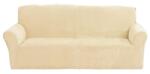  Velúr kanapé huzat, ElasztánPoliészter, 90-140 cm, Krém (186905001)