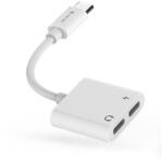 DEVIA Type-C - 2x Type-C audio adapter - Devia Smart Series Adapter Type-C to Dual Type-C - fehér (MEN-R1-79436)