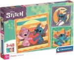 Clementoni Puzzle pentru copii Clementoni din 3 х 48 piese - Disney Stitch (25062) Puzzle