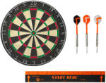 Crivit 457 x 40 mm szizál darts tábla, 45.7 cm 4 kg hagymányos sisal rost dart tábla, edzett acéldróttal, 3 dart nyíllal, start vonallal (Crivit_Sisal)