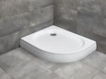 Radaway Patmos E íves zuhanytálca 100x80 balos, fehér, ajándék szifonnal