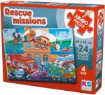 KS Games Puzzle KS Games din 24 XXL piese- Misiuni de salvare (JP31009) Puzzle