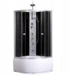  Karolina 90x90 cm íves mélytálcás hidromasszázs zuhanykabin (KAROLINA90)