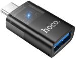 hoco. UA36B adapter USB aljzat - Type-C, OTG, FEKETE (UA36B)
