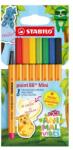 STABILO Set de 8 stilouri STABILO point 88 Mini Animal Vibes