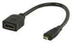 Nedis Nagysebességű HDMI kábel Ethernet | HDMI Csatlakozó | HDMI Csatlakozó | 4K@30Hz | 10.2 Gbps | 0.20 m | Kerek | PVC | Fekete | Műanyag Zacskó (CVGP34790BK02)