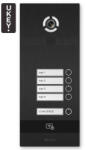 BAS-IP BI-04FB BLACK - Panou de interfon IP, pentru 4 utilizatori, UKEY, SIP 2.0 - BasIP (EC-BI-04FB_BLACK)