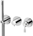 SAPHO VERSI falsík alatti kád/zuhanycsaptelep, 2 irányú, kézizuhannyal és gégecsővel, króm (RV052) (RV052)