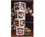 GoDan Set 4 Cutii Decorative Pentru Baloane, Cu Inscriptia Love, 35 Cm GD823 Articole pentru decor (GD823)
