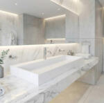 Rea Goya öntött márvány mosdó 100x46 cm, matt fehér REA-U8903 (REA-U8903)