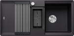 BLANCO Adira 6 S-F Silgranit két medencés 99x49 cm mosogató acél ráccsal, fekete 527609 (527609)