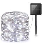 ProGarden 100 micro LED-es napelemes dekor fényfüzér, hideg fehér, 7m (CZ6540030)