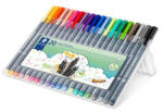 STAEDTLER Tűfilc készlet, 0, 3 mm, STAEDTLER Triplus fineliner 334, 20 különböző szín
