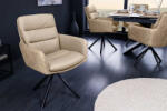 Maddison Design forgószék Maddison III bézs bőr