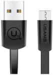 USAMS U2 lapos kábel microUSB 1.2m SJ201MIC01 (US-SJ201) fekete (SJ201MIC01)