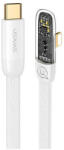 USAMS szögelt kábel USB-C to Lightning, PD 20W gyorstöltés, Iceflake Series, 1.2m, fehér, SJ583USB02 (SJ583USB02)
