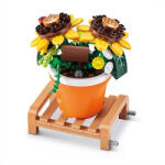 ZURU MAX építőjáték - Cserepes növény 1. széria - barna