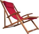 CASARIA Kerti nyugágy akácfából - piros (100484)