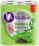 Müller wc-papír 8 tekercs 100 lap 4 réteg - Bambusz és Fehér tea