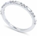 White & Black Amour baguette és brill sorköves gyémánt gyűrű - 0, 42 karát (AU13870)