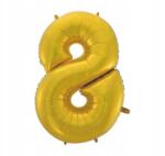 GoDan Arany színű 8-as szám lufi, 92 cm