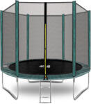 AGA Trambulin 250 cm Sötétzöld + védőháló + létra (MRT1008DG)