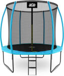 AGA SPORT EXCLUSIVE trambulin 250 cm világoskék + védőháló + létra (MRPU1008LB)