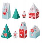 PartyPal Adventi Naptár Színes Házikók Téli Falu Karácsony (6665573505334)