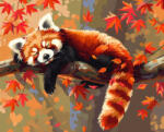 Alkotásutca Vörös panda - Számfestő készlet kereten 40x50