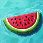 Alkotásutca Görögdinnye - Számfestő készlet kereten 40x40