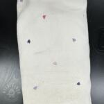  Kabát anyag TEDDY EMBROIDERY Hearts ecru 2nd class